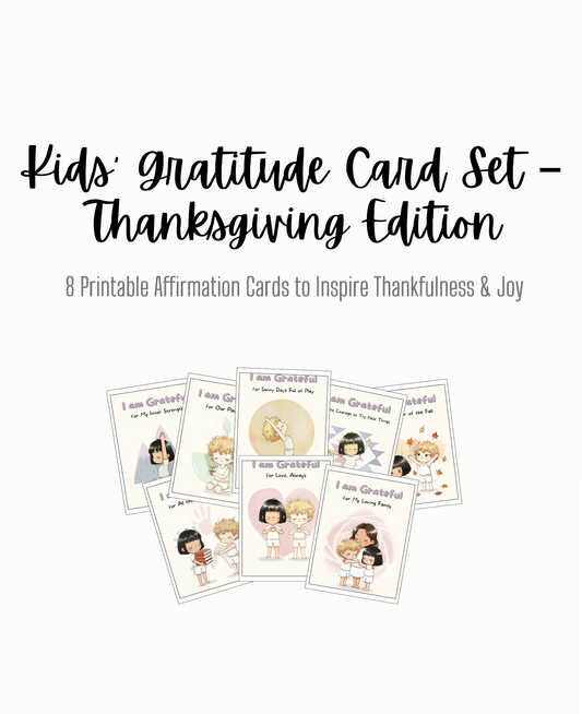 Digital PDF Kids' Gratitude Card Set (FREE)
