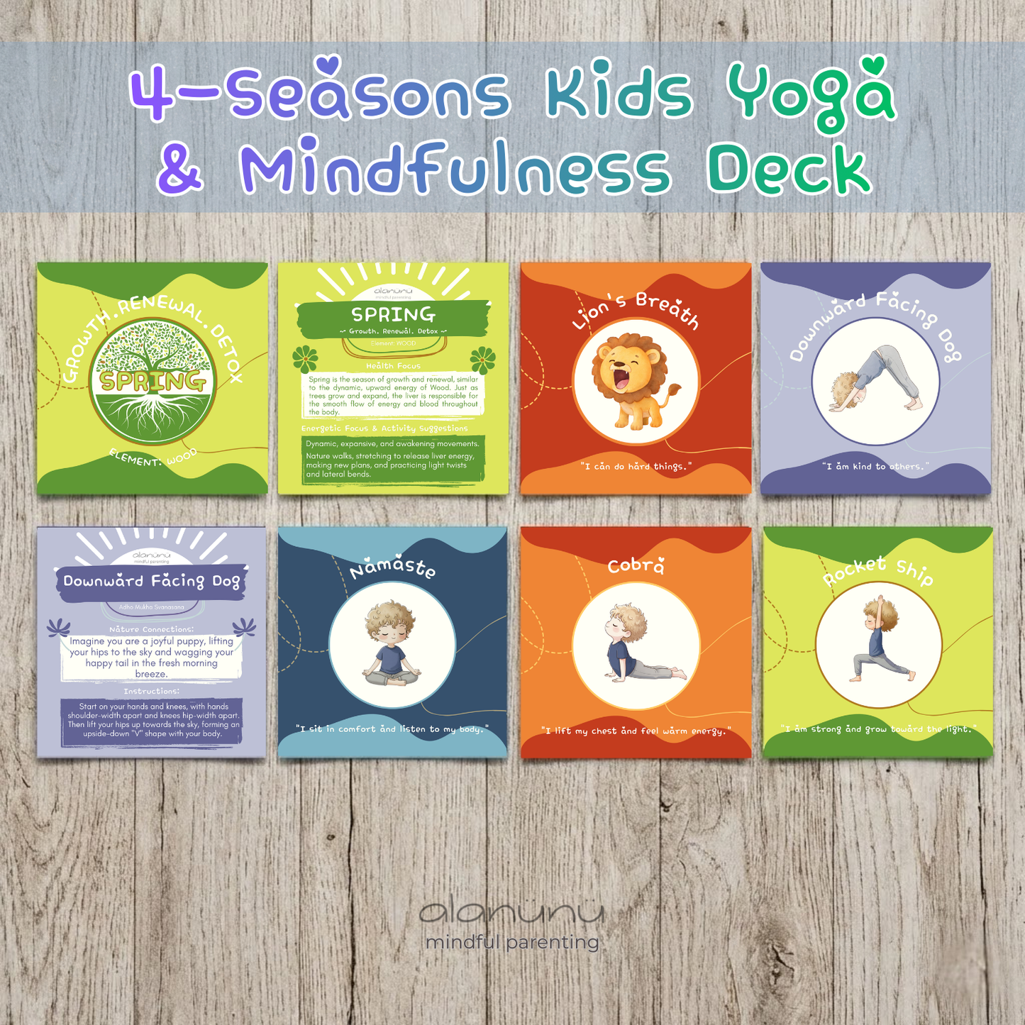 4 Seasons Kids Yoga & Mindfulness Printable Deck