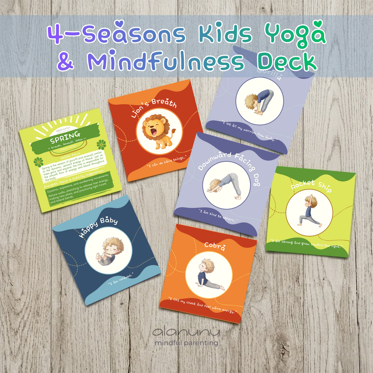 4 Seasons Kids Yoga & Mindfulness Printable Deck