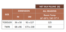 Load image into Gallery viewer, TODDLER&#39;S Premium Mulberry Silk Duvet | ALL SEASONS Collection
